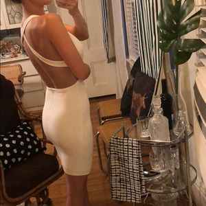 Lulus LIKE THIS AND LIKE THAT IVORY BODYCON DRESS